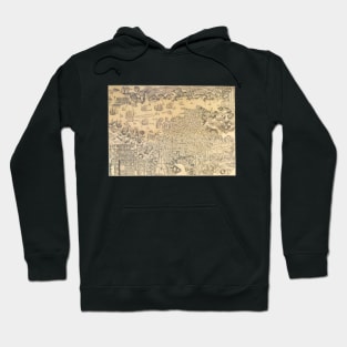 Antique Map of Nagasaki Harbor, Japan by Bunkindō, 1821 Hoodie